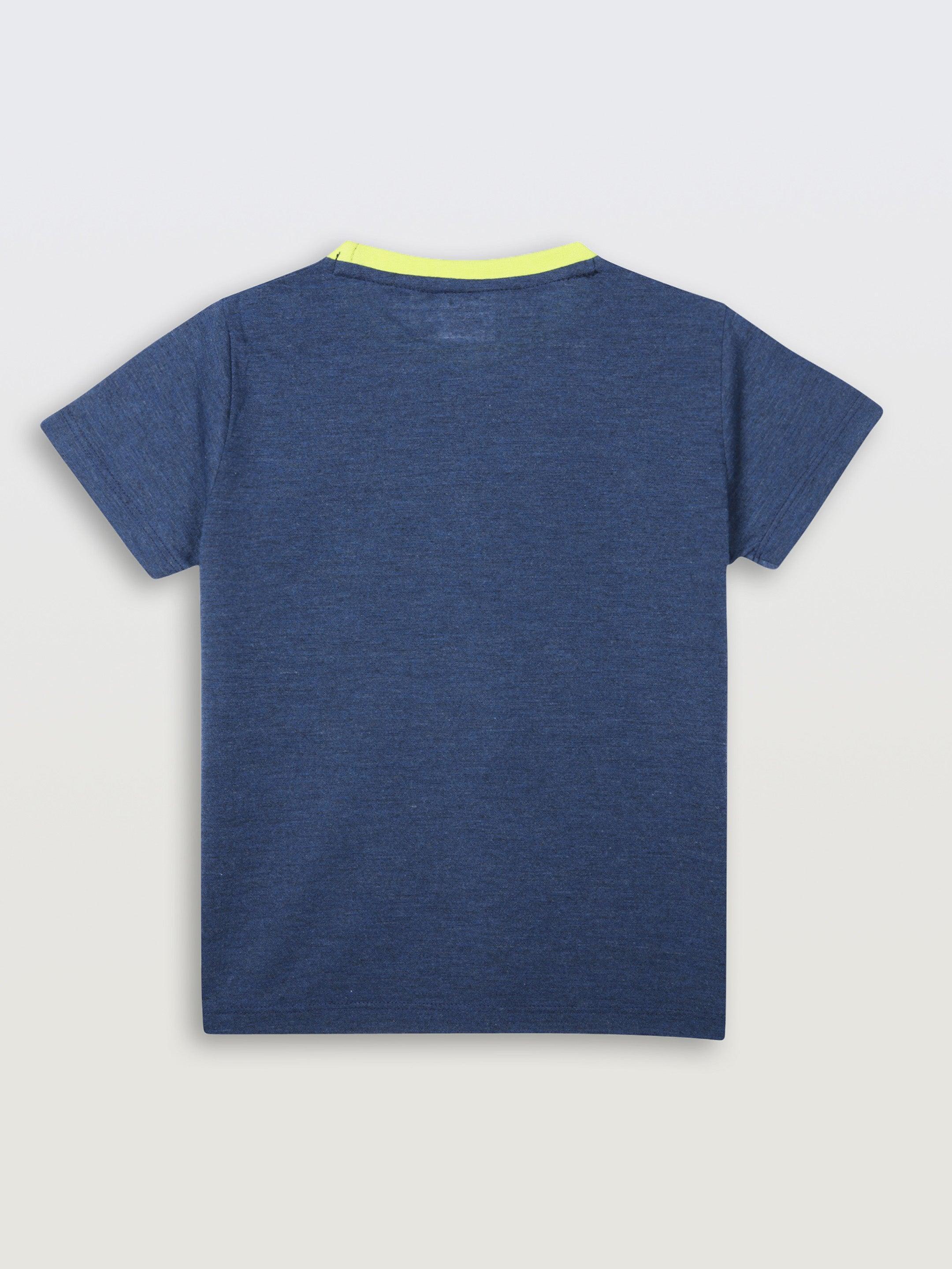 AMSTERDAM NAVY BLUE SHORT SLEEVE BOYS T-SHIRT - NAVY - Image 4
