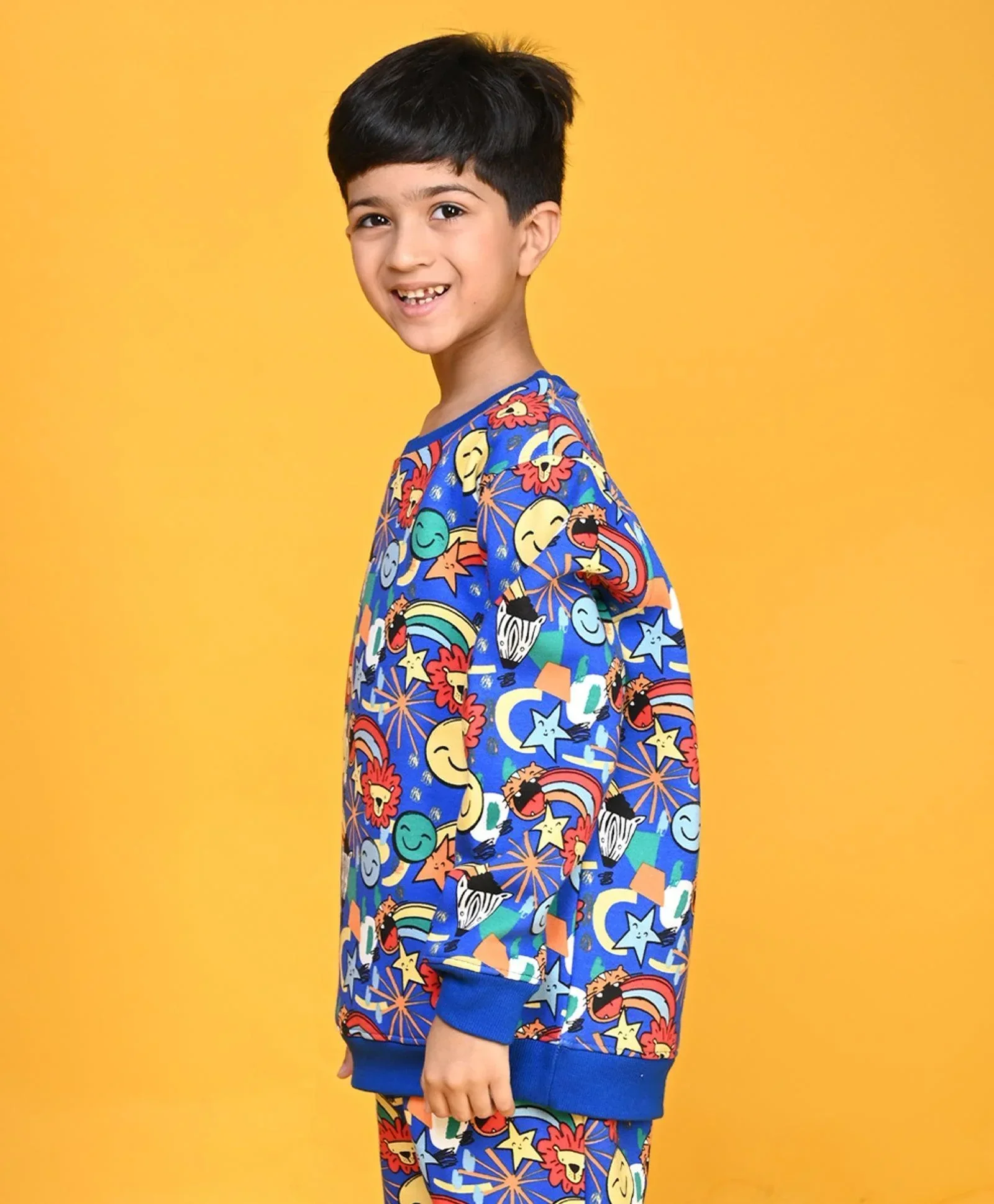 ANIMAL BOYS FLEECE SWEATSHIRT - BLUE - Image 3