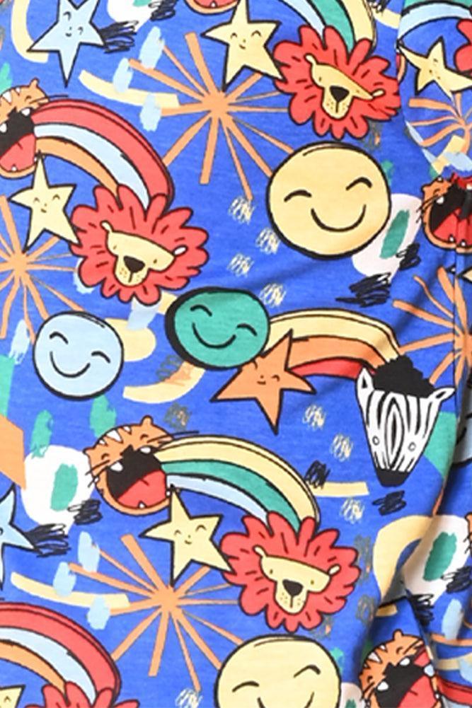 ANIMAL ECRU MELANGE SHORTS SET- BLUE/ECRU MEL. - Image 4