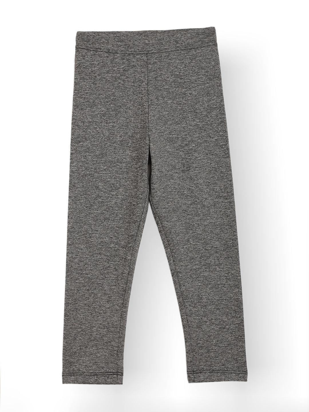 BLACK MELANGE SPORTY LEGGINGS - BLACK - Image 3