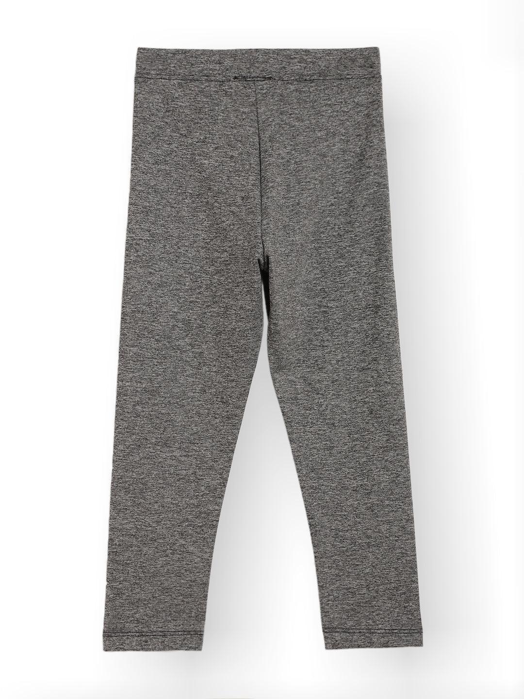 BLACK MELANGE SPORTY LEGGINGS - BLACK - Image 6