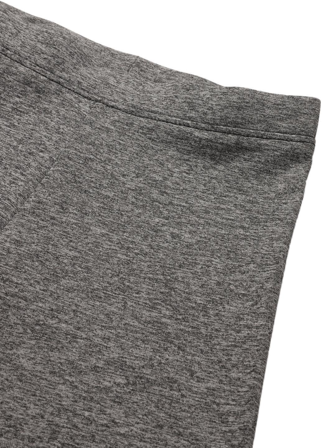 BLACK MELANGE SPORTY LEGGINGS - BLACK - Image 7