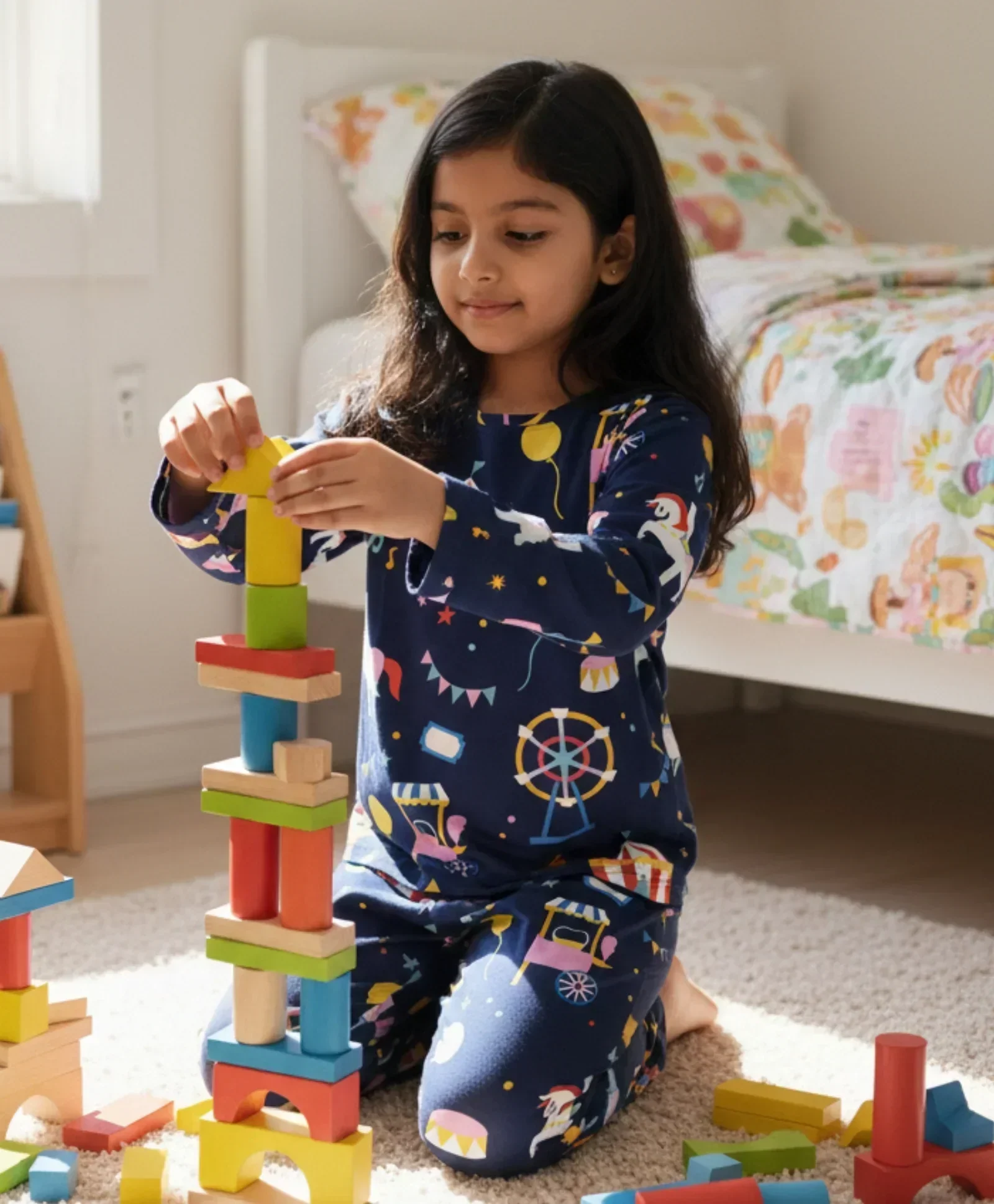 CARNIVAL CIRCUS LONG SLEEVES PYJAMA SET - BLUE - Image 5