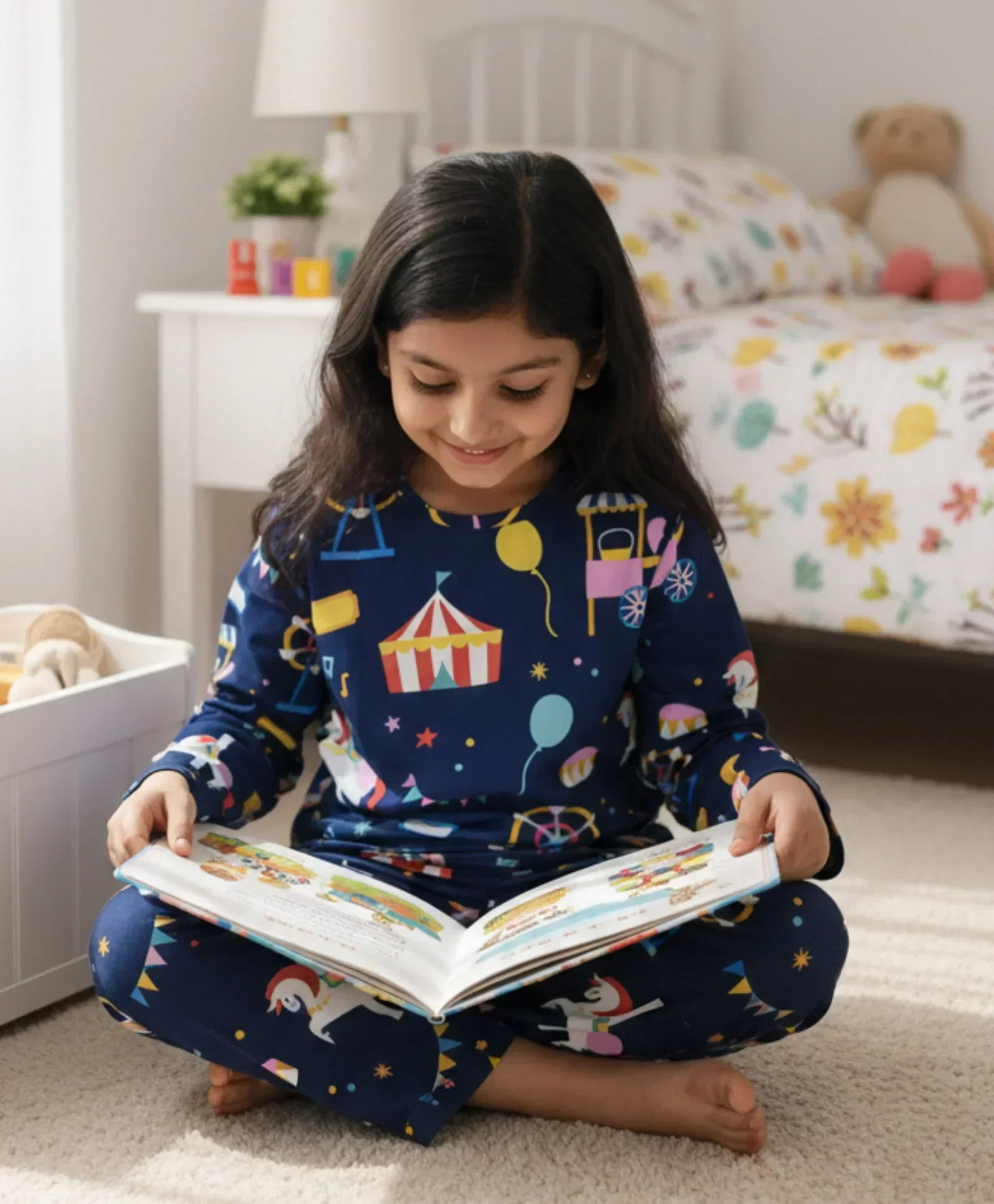 CARNIVAL CIRCUS LONG SLEEVES PYJAMA SET - BLUE - Image 6