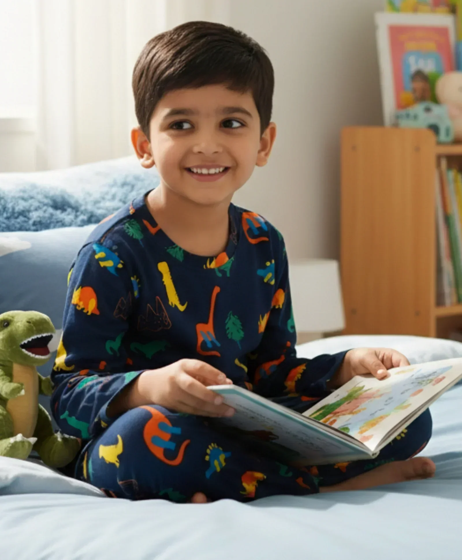 DINOSAUR FUN NAVY PYJAMA SET (LONG SLEEVES) - Image 6