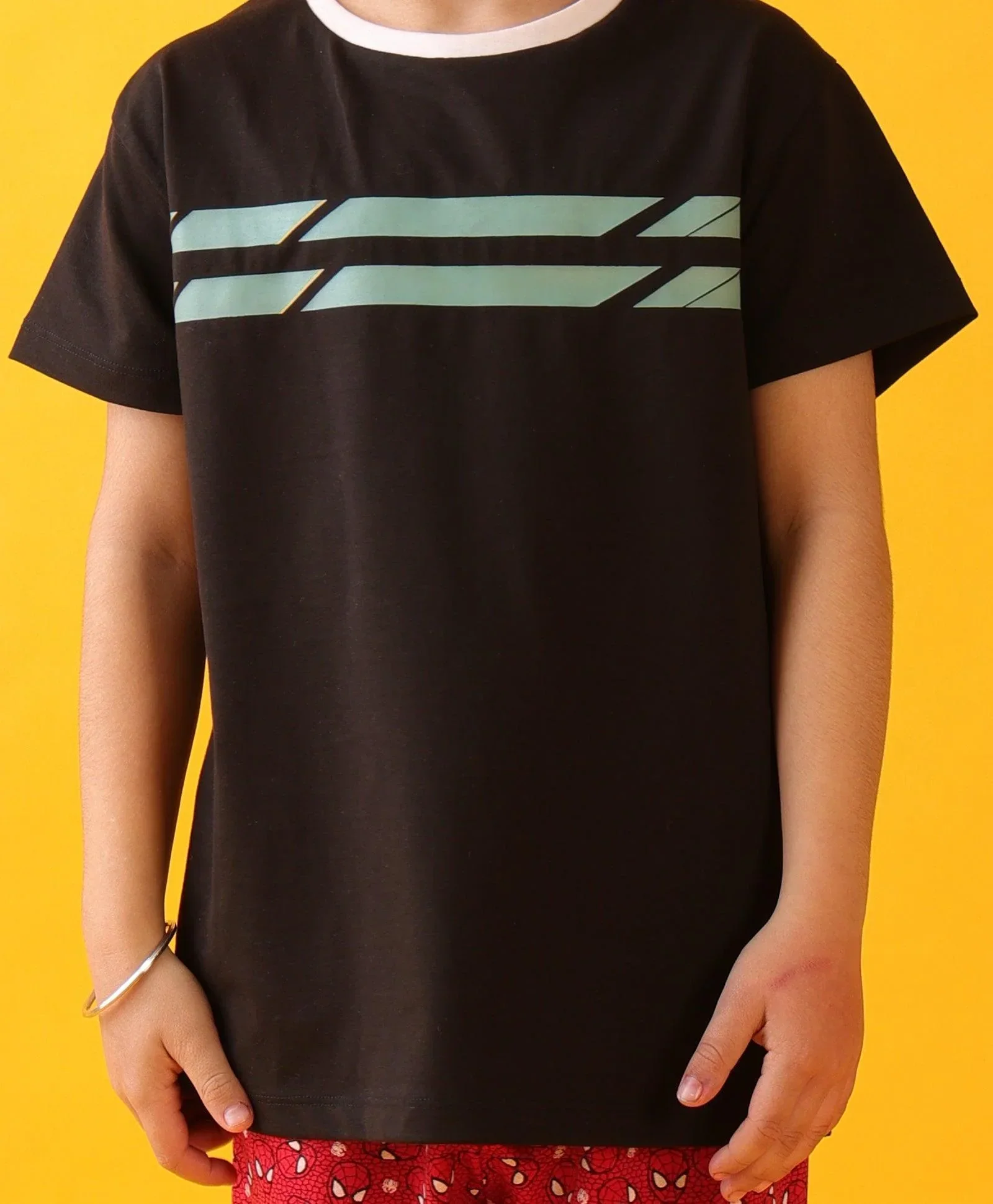 ENGLAND STRIPES SPIDER RED BOYS JOGGER SET - BLACK/RED - Image 6