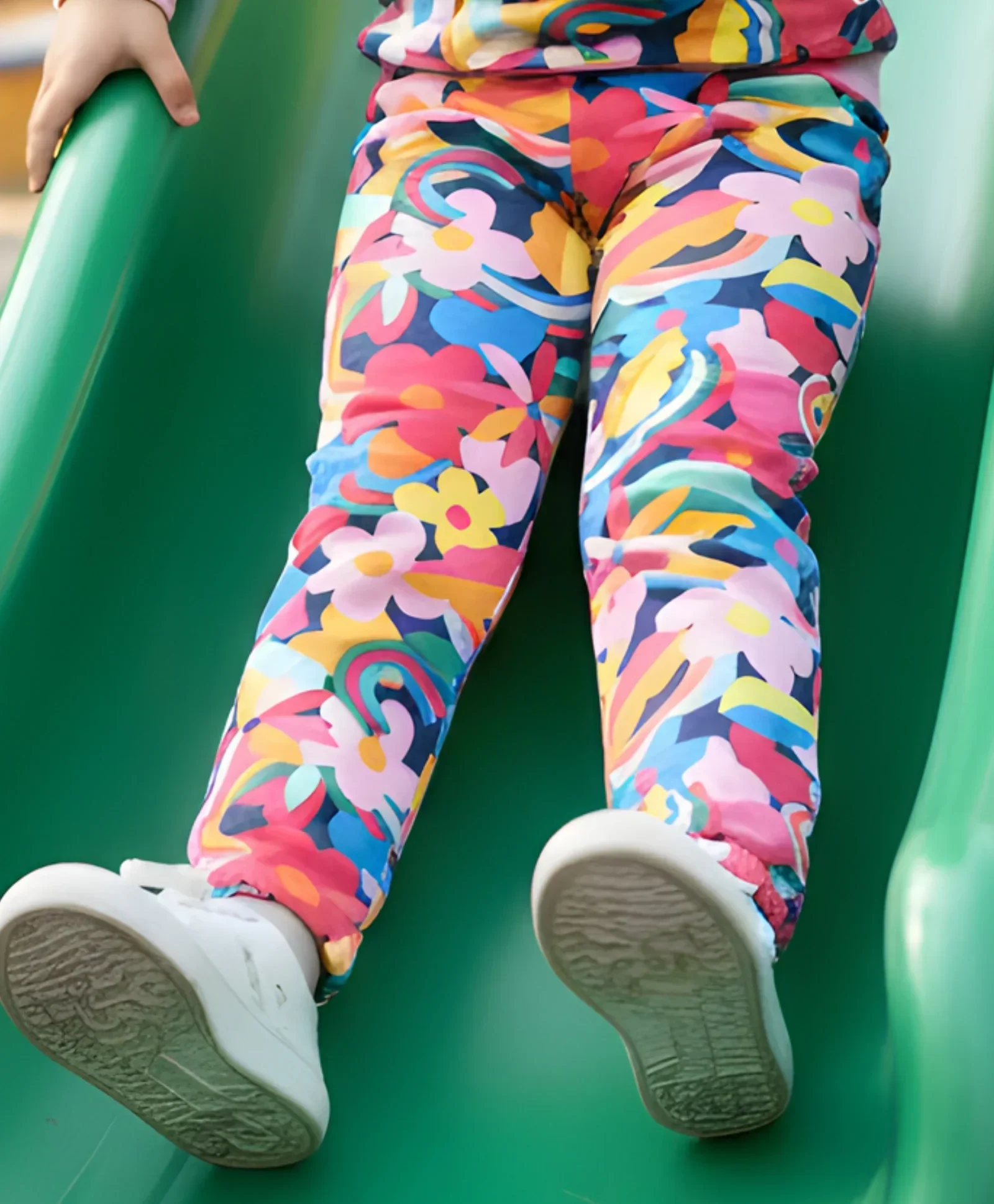 FUN FLORAL FLEECE JOGGER - PINK - Image 4