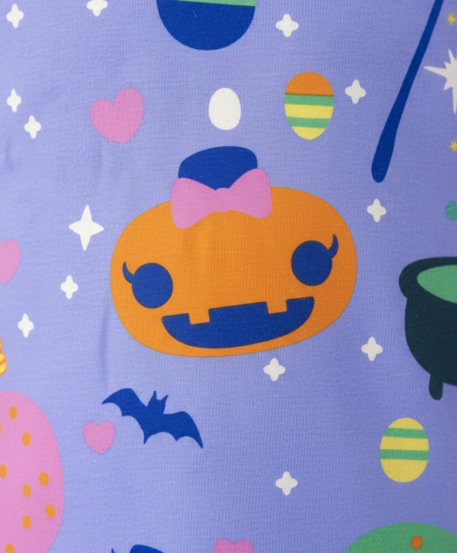 HALLOWEEN LONG SLEEVES PYJAMA SET - PURPLE - Image 4