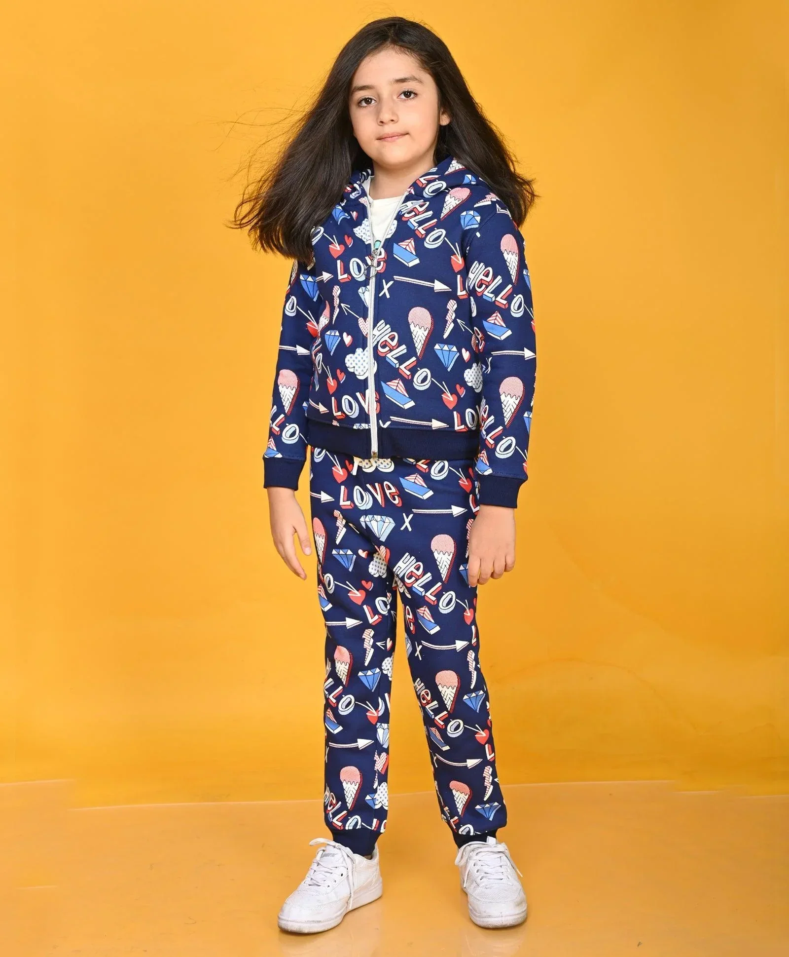 HELLO LOVE GIRLS JOGGER - NAVY BLUE - Image 4