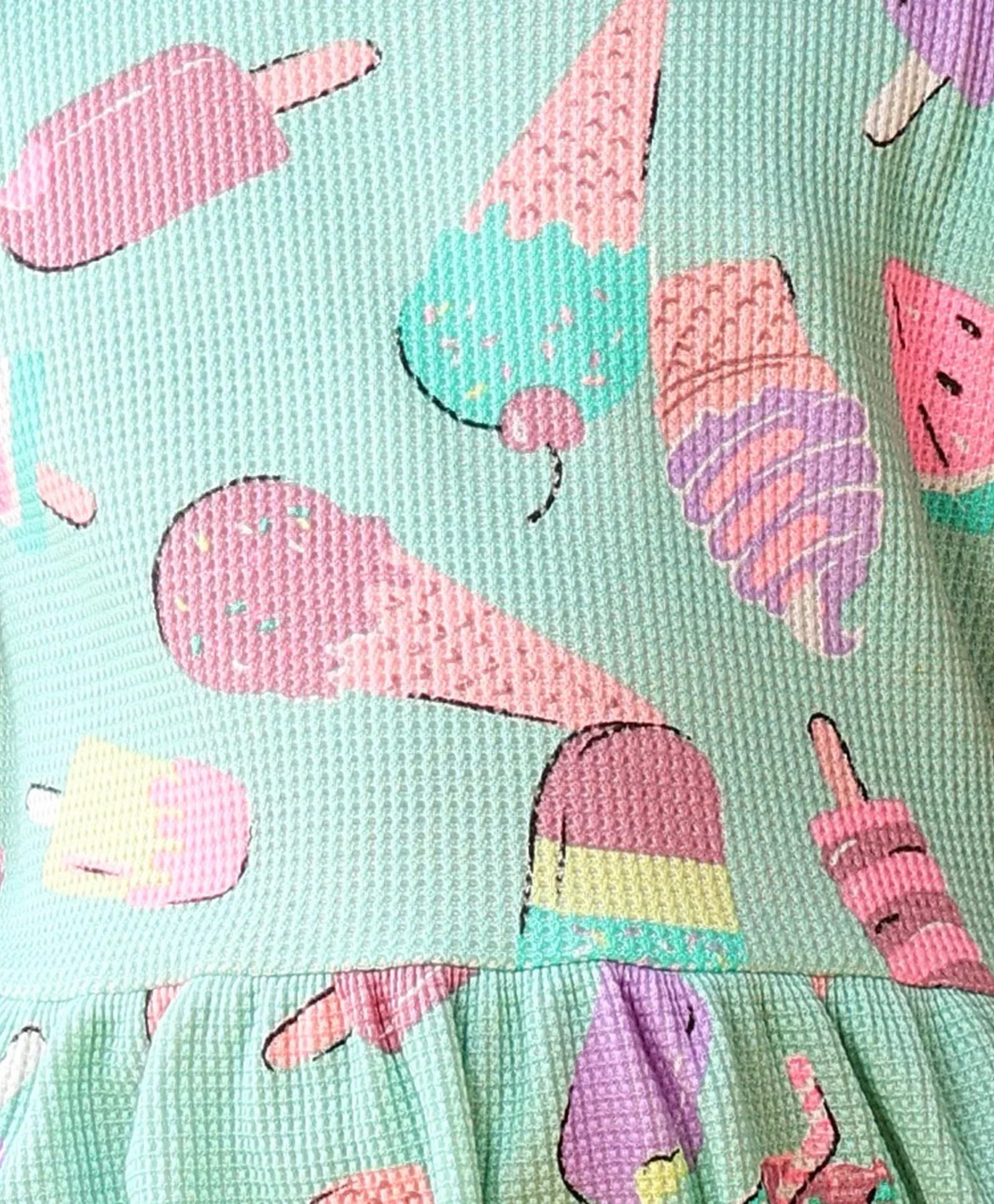 ICECREAM GIRLS SUMMER SLEEVELESS PARTY DRESS - AQUA - Image 4