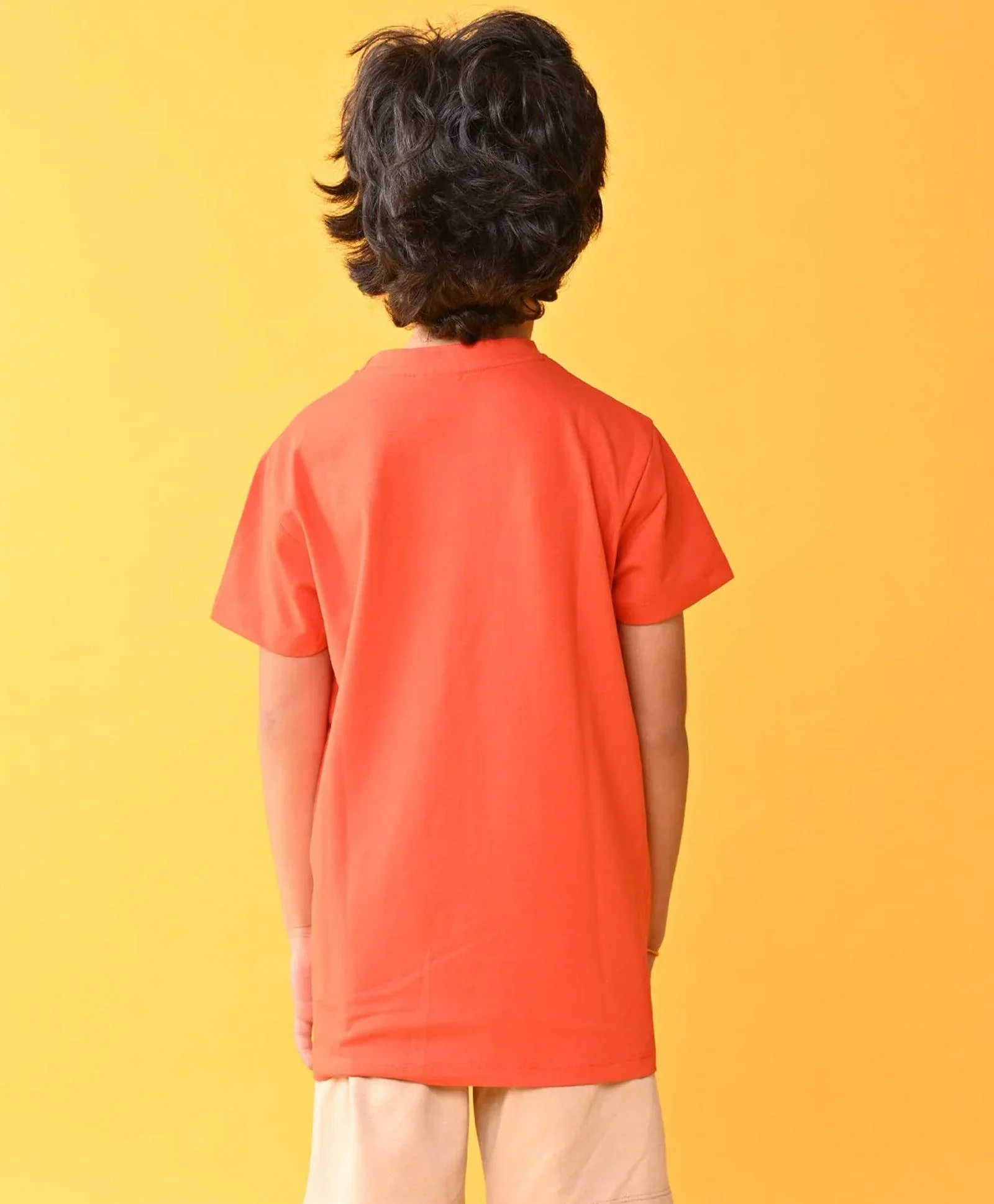 ITS TIME TO CHILL SHORT SLEEVE BOYS T-SHIRT - ORANGE - Image 5