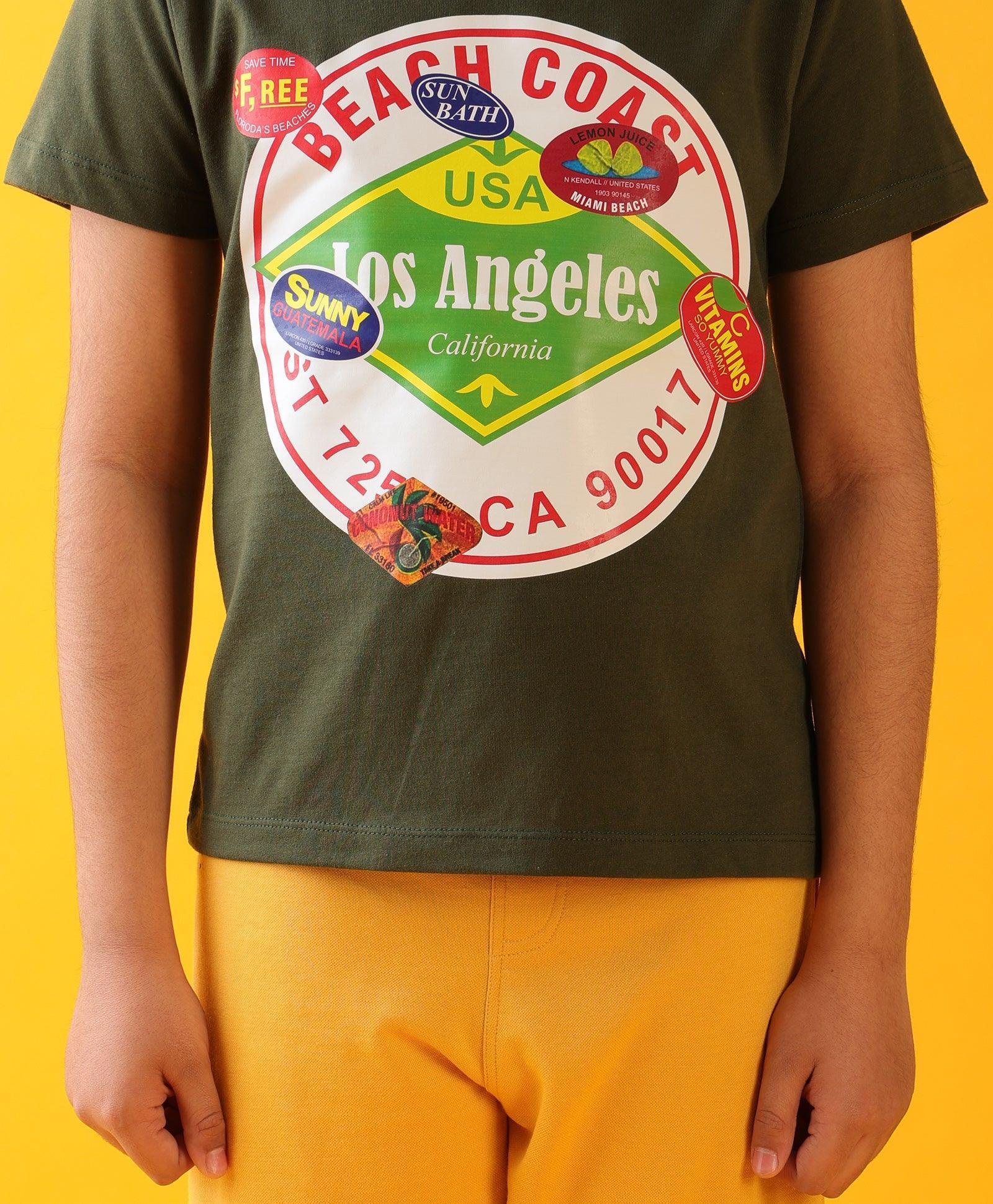 BEACH COAST MUSTARD SHORTS SET - OLIVE/MUSTARD - Image 4