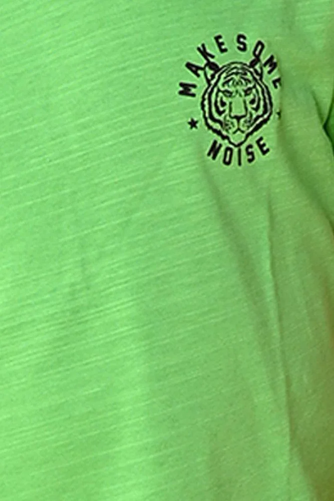 MAKE SOME NOISE SHORT SLEEVES T-SHIRT - GREEN - Image 4
