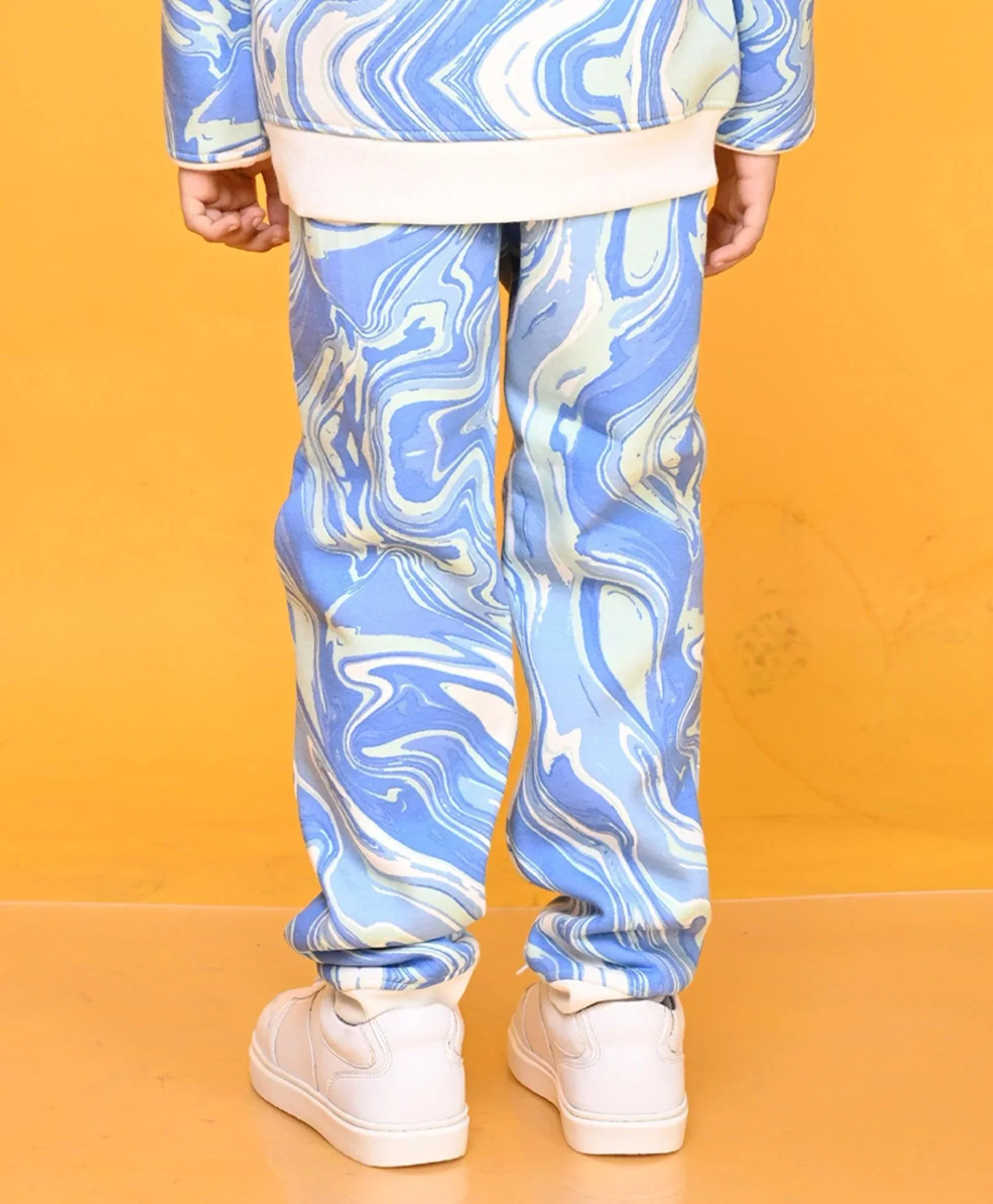 MARBLING BOYS FLEECE JOGGER - BLUE - Image 3
