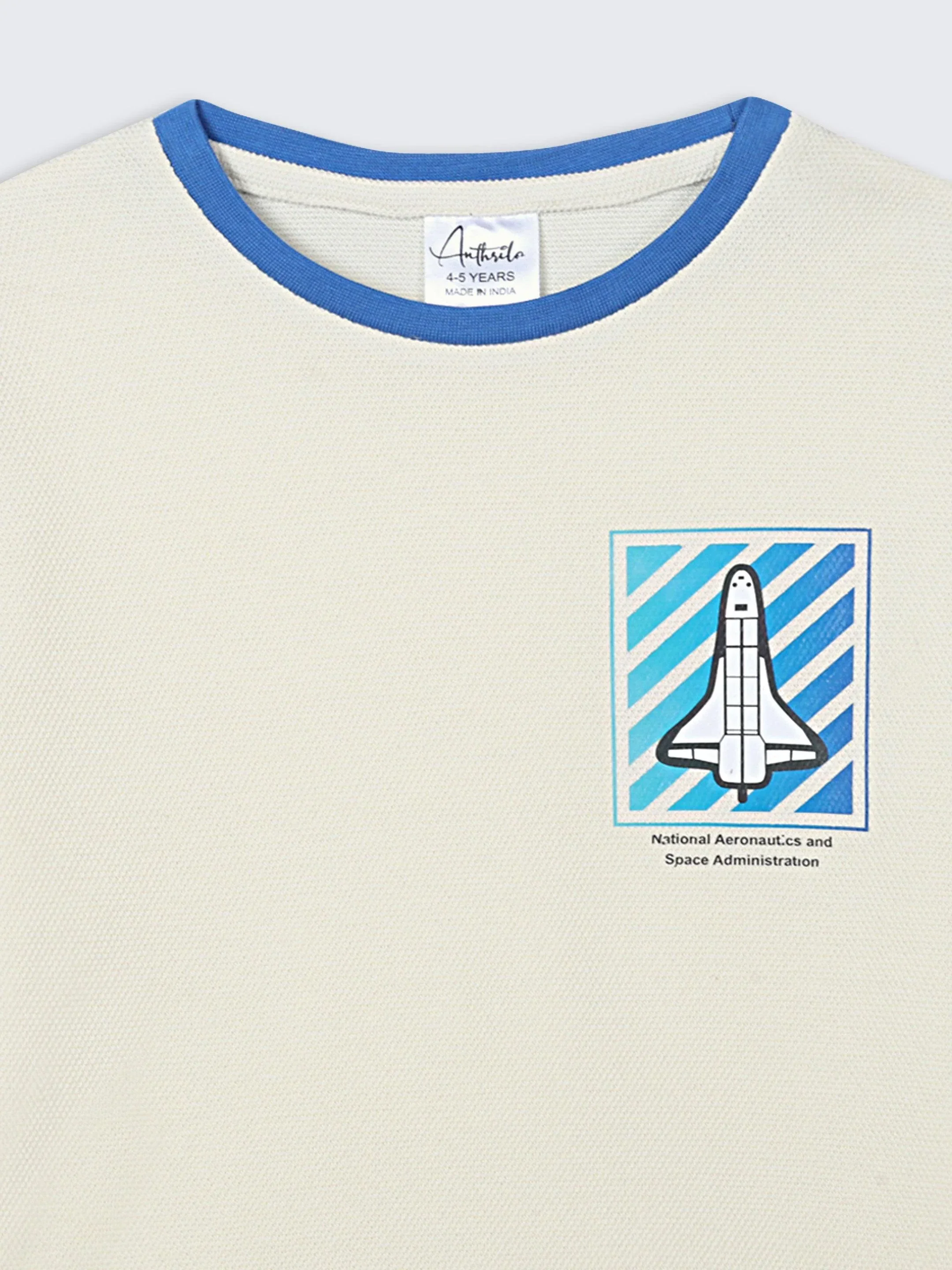 NATIONAL AERO SHORT SLEEVE BOYS T-SHIRT - OFF WHITE - Image 6