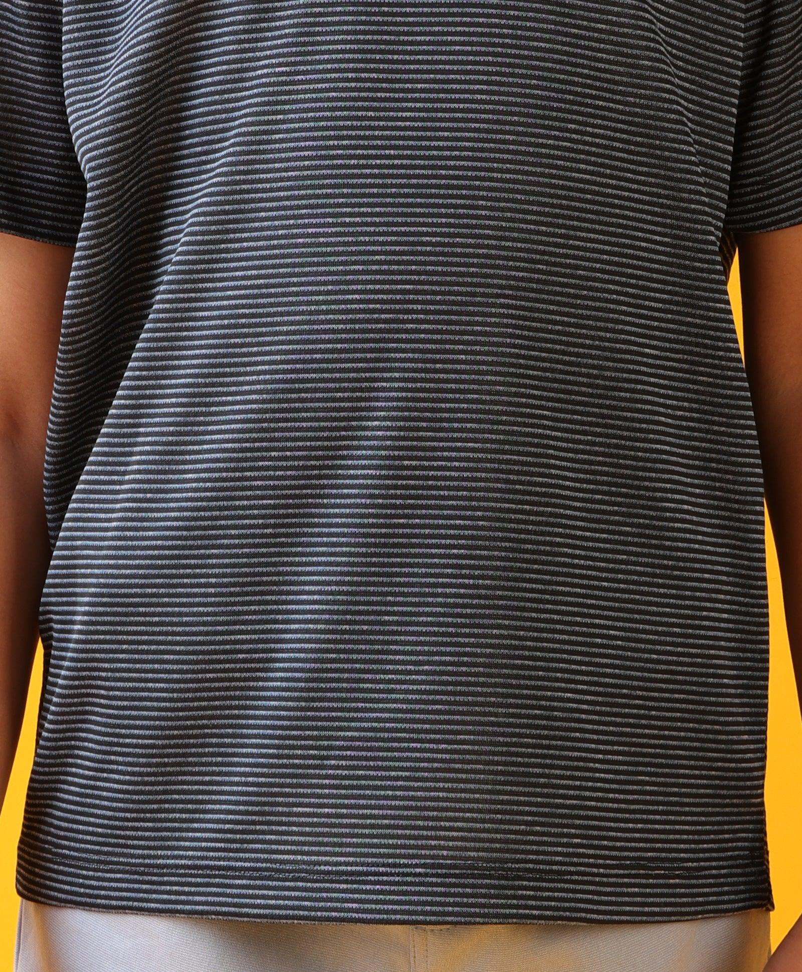 NAVY PINSTRIPED SKY ASH SUMMER SHORTS SET - NAVY/SKY - Image 6