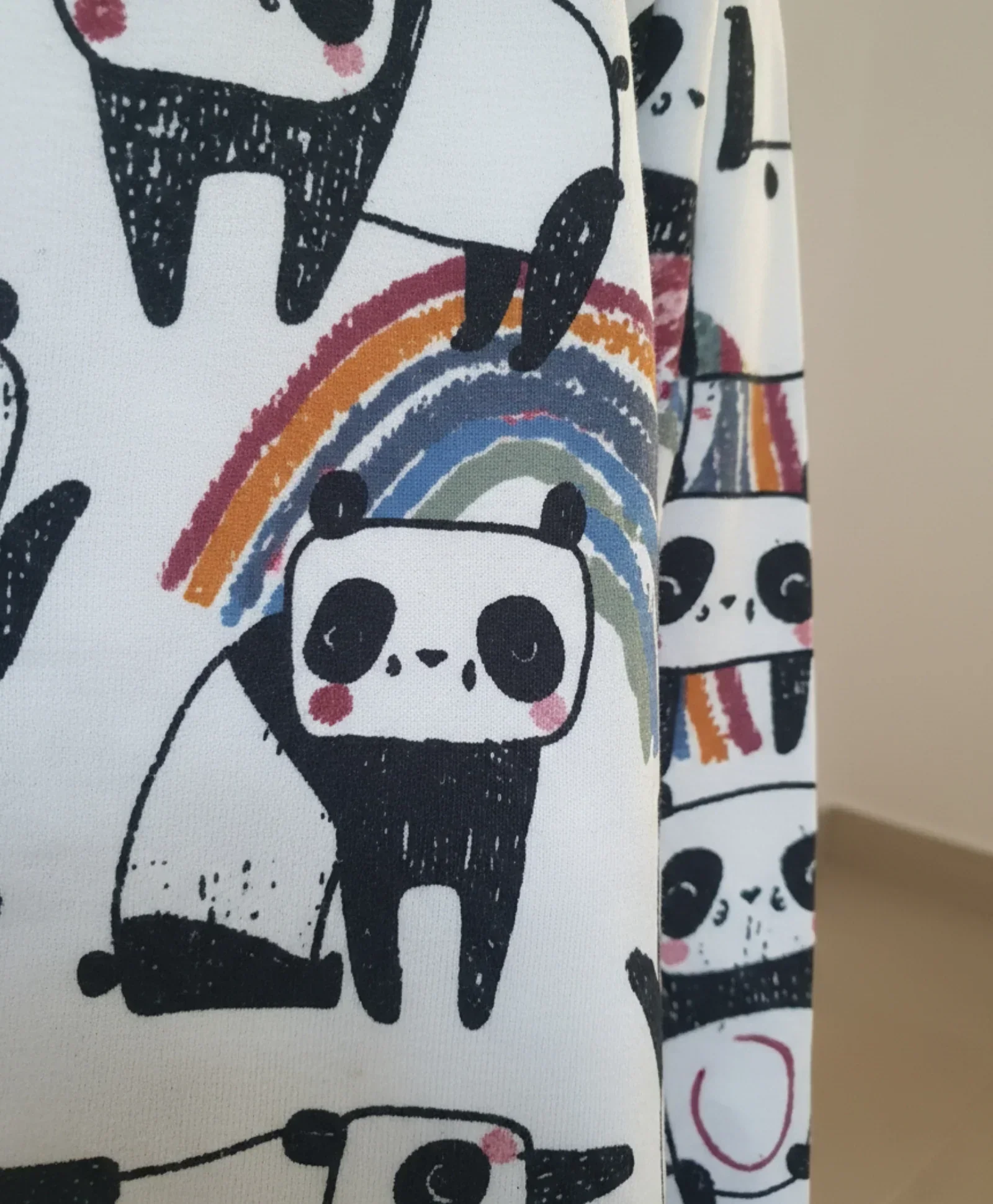 PANDA LONG SLEEVES GIRLS PYJAMA SET - WHITE - Image 4