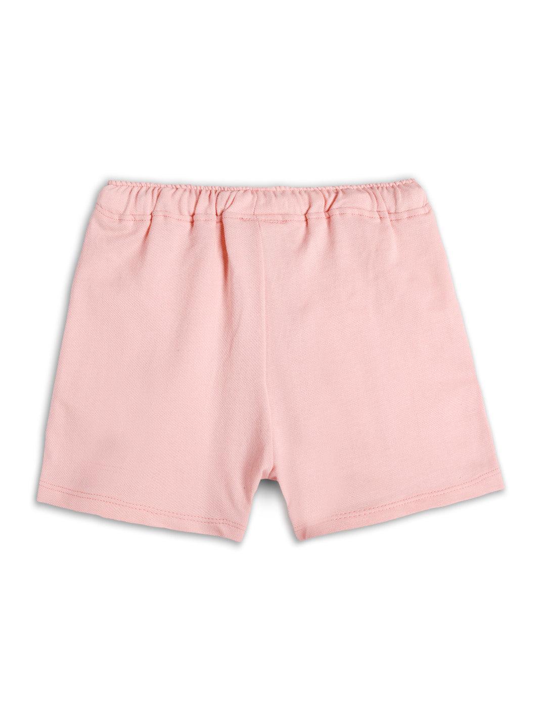 PINK FRILL GIRLS SUMMER SHORTS - PINK - Image 5