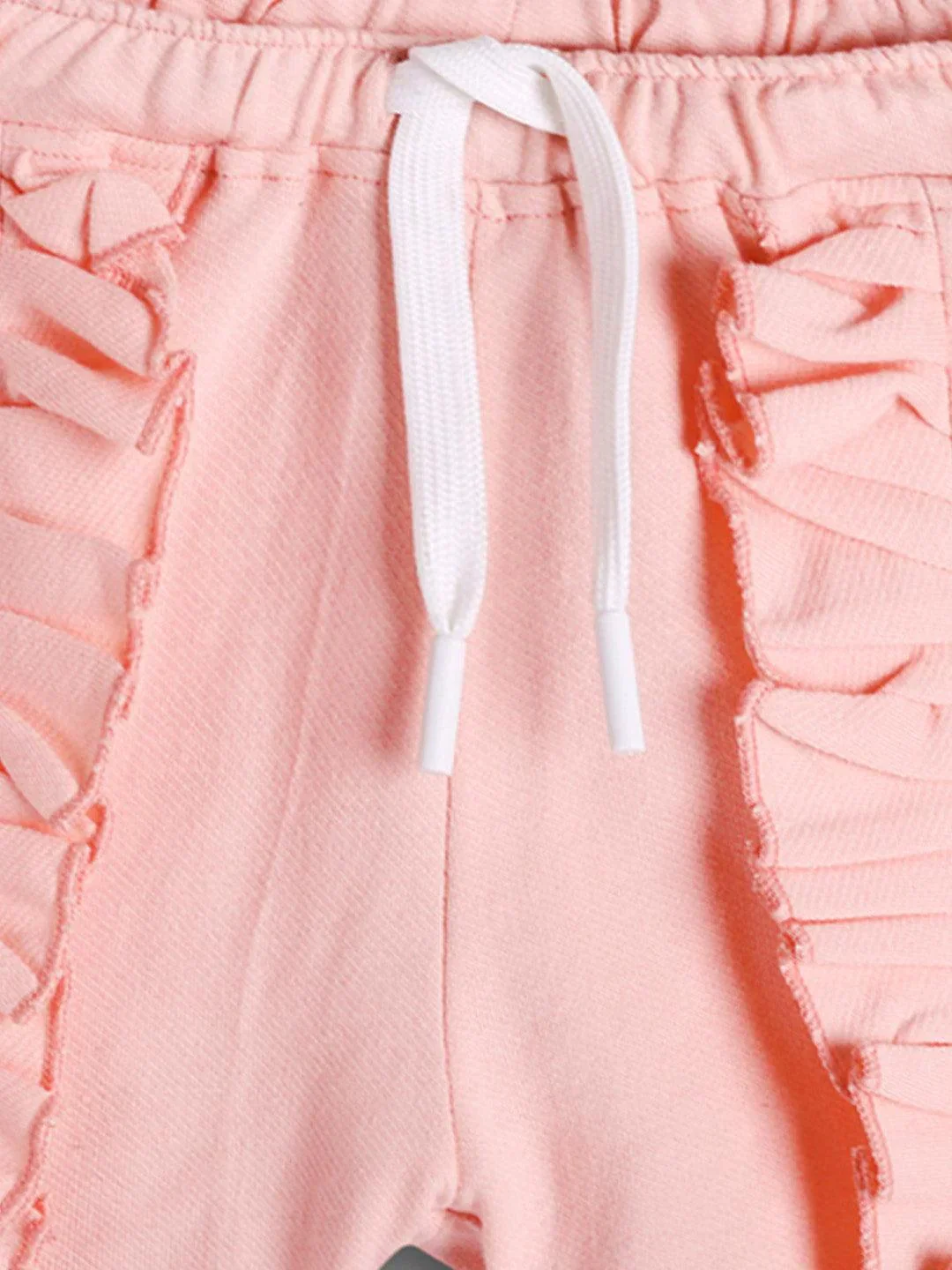 PINK FRILL GIRLS SUMMER SHORTS - PINK - Image 7