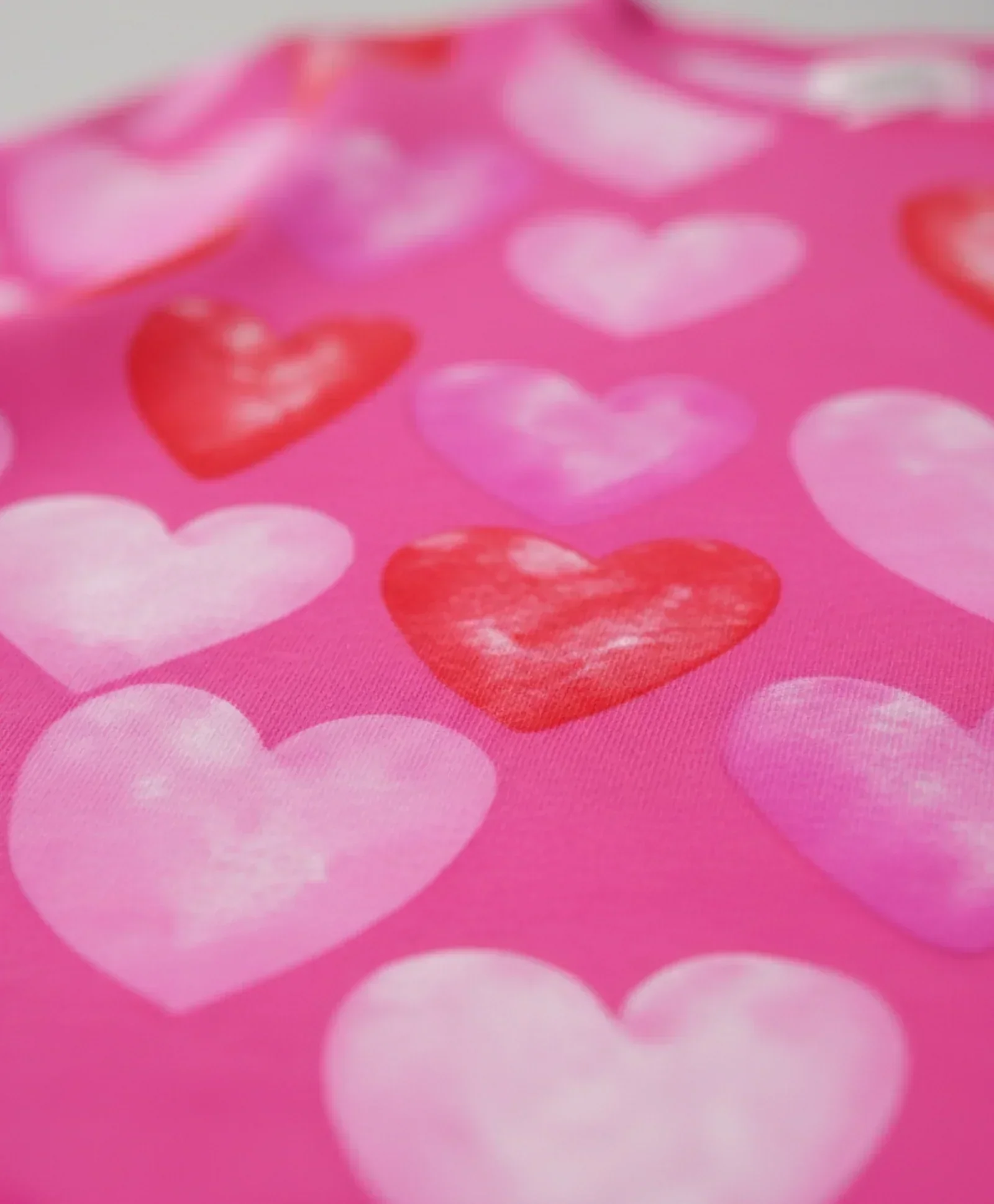 PINK HEARTS SHORT SLEEVE PYJAMA SET - PINK - Image 4