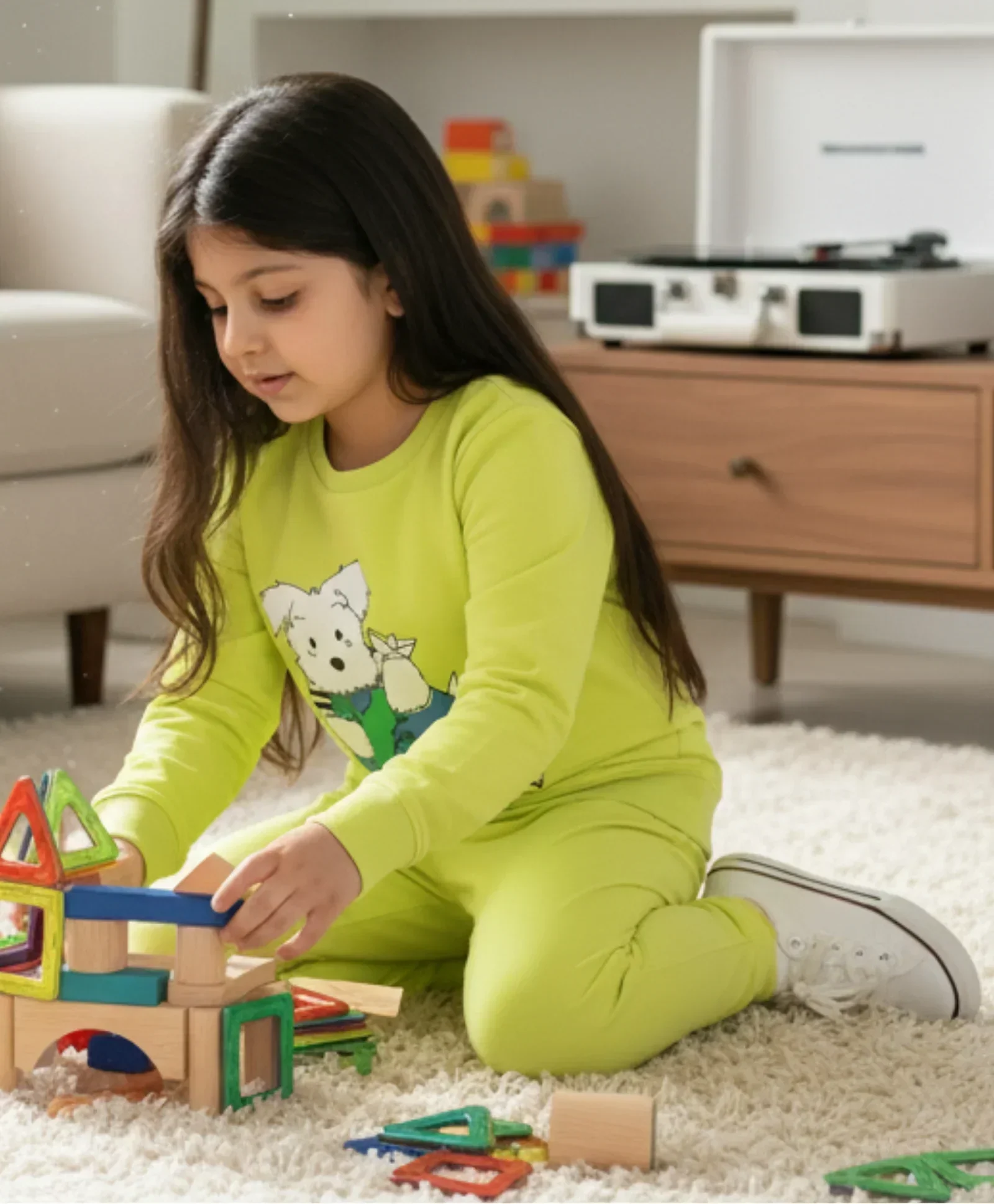 PLANET B GIRLS SWEATSHIRT JOGGER SET (FLEECE) - Image 3