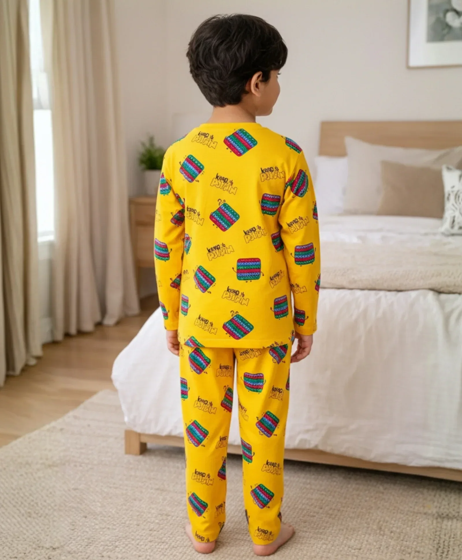 POP IT BOYS YELLOW LONG SLEEVES PYJAMA SET - Image 3