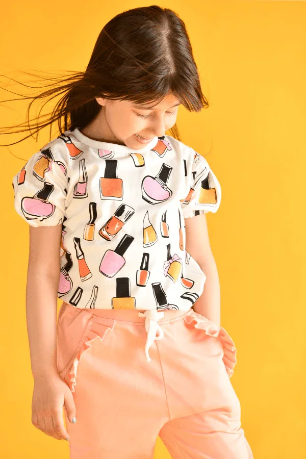 PRETTY PEACH FRILL JOGGER - Image 3