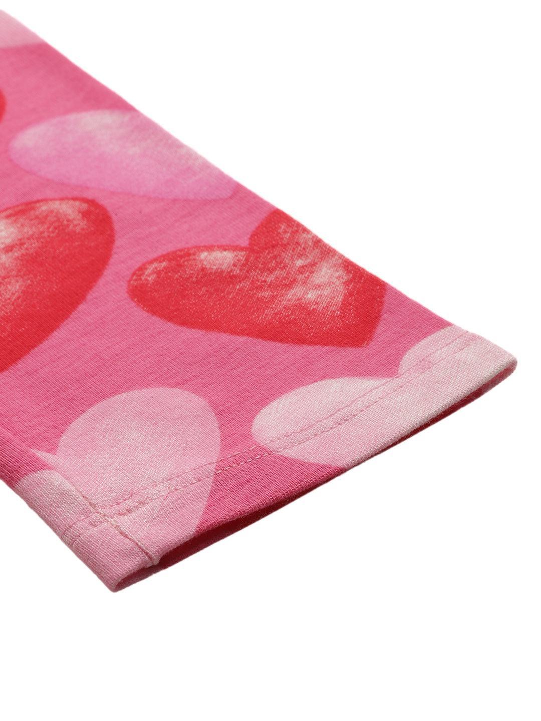 PRETTY PINK HEARTS SUMMER LEGGINGS - PINK - Image 4