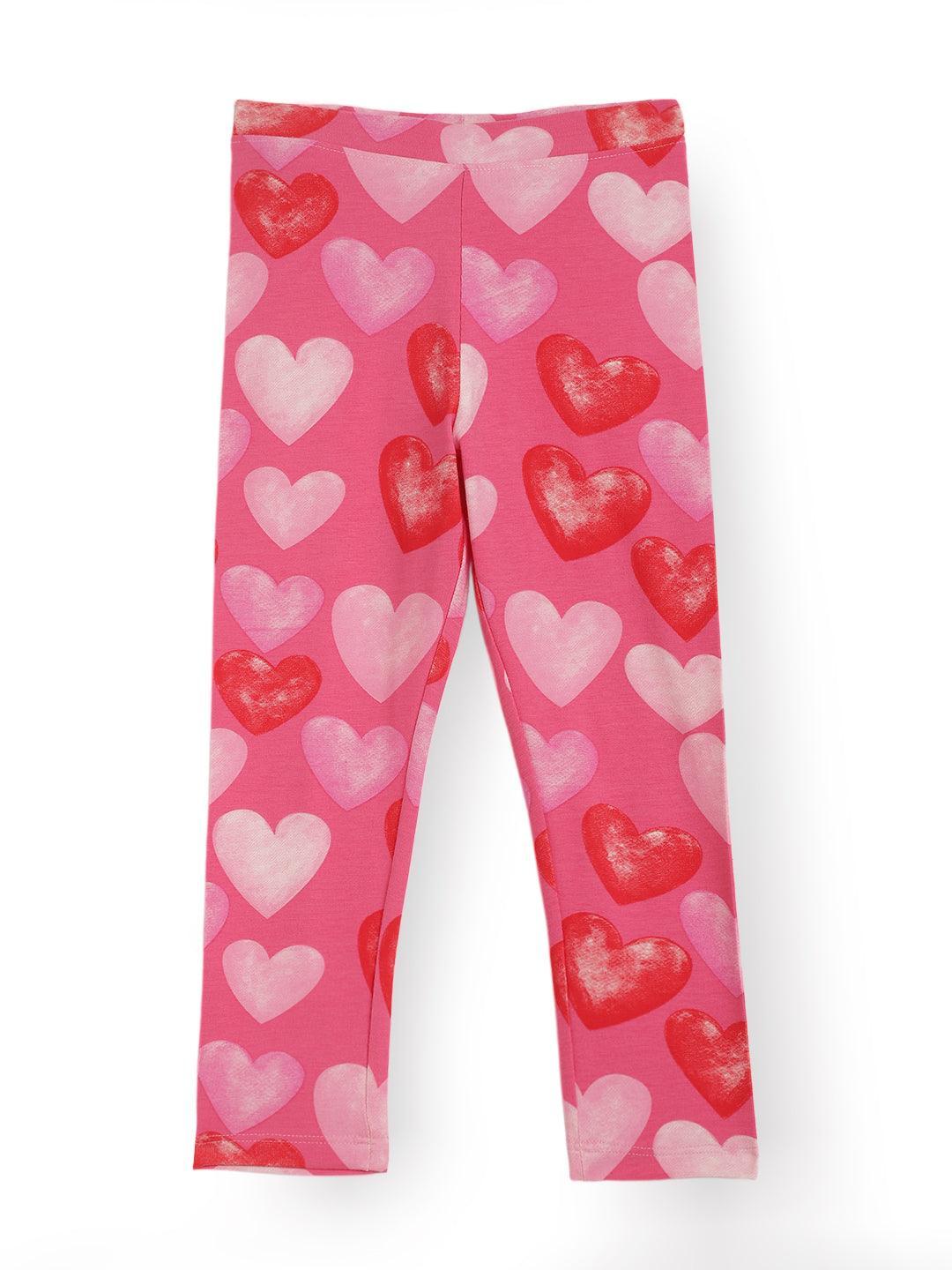 PRETTY PINK HEARTS SUMMER LEGGINGS - PINK - Image 6