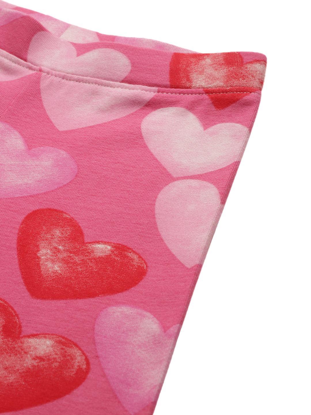 PRETTY PINK HEARTS SUMMER LEGGINGS - PINK - Image 7