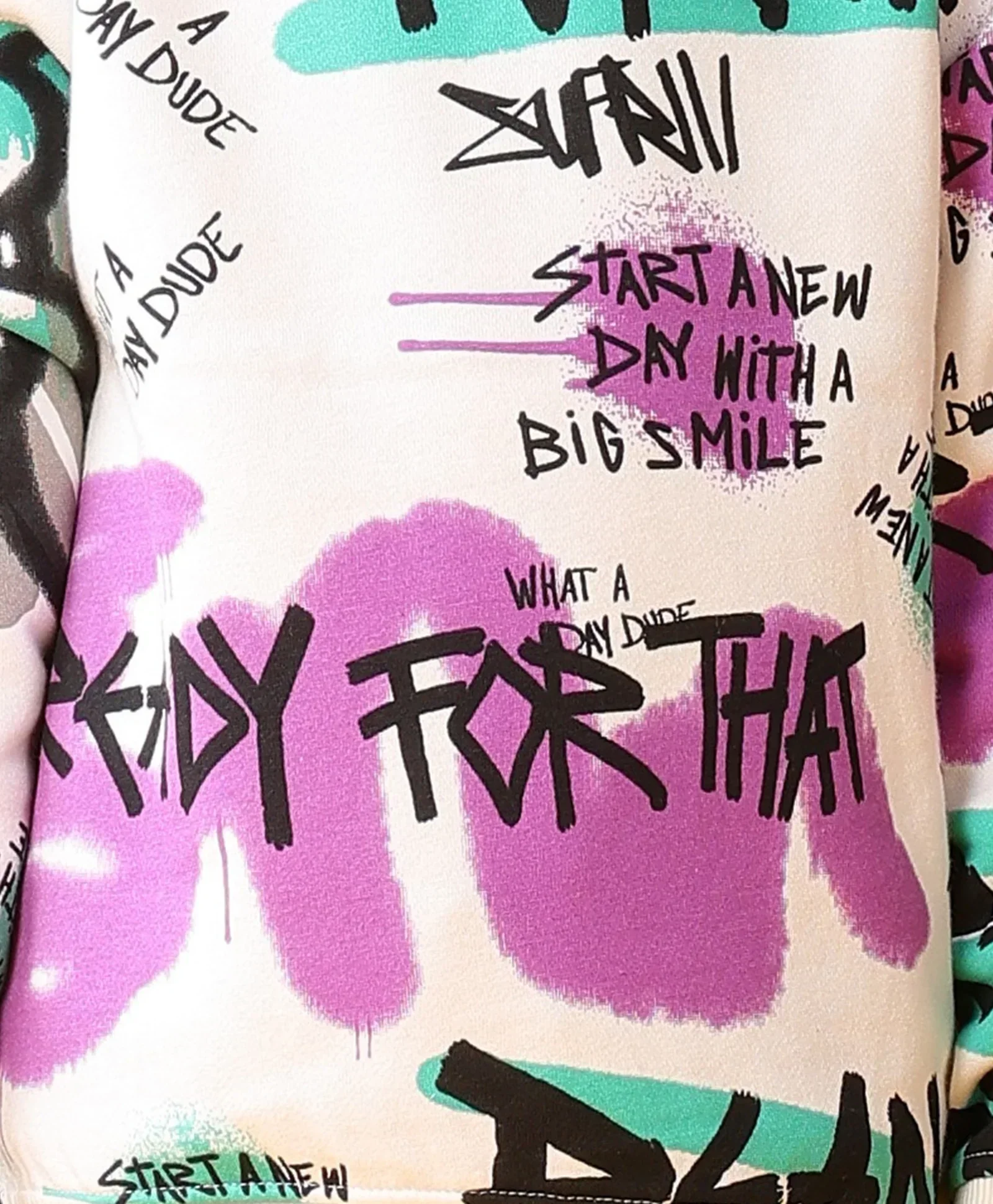 READY FOR THAT ROUND NECK BOYS FLEECE SWEATSHIRT JOGGER SET - WHITE - Image 5