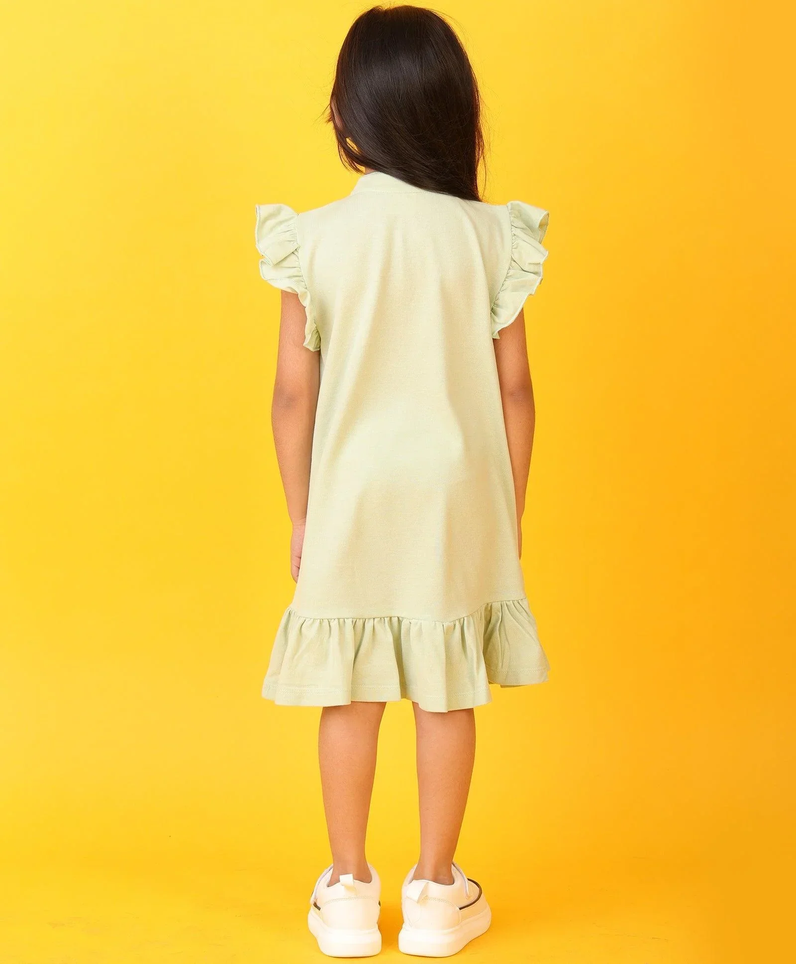 SEA GREEN SILVER HEART SUMMER DRESS - SEA GREEN - Image 4