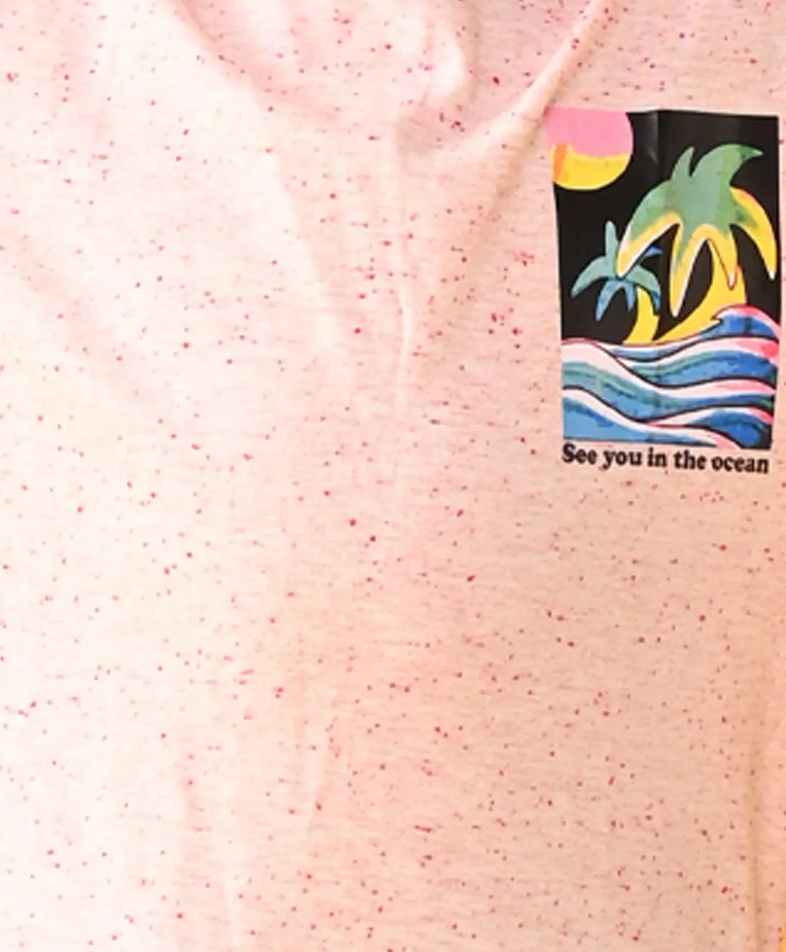 SEA OCEAN MELANGE SHORT SLEEVE BOYS T-SHIRT - PINK - Image 8