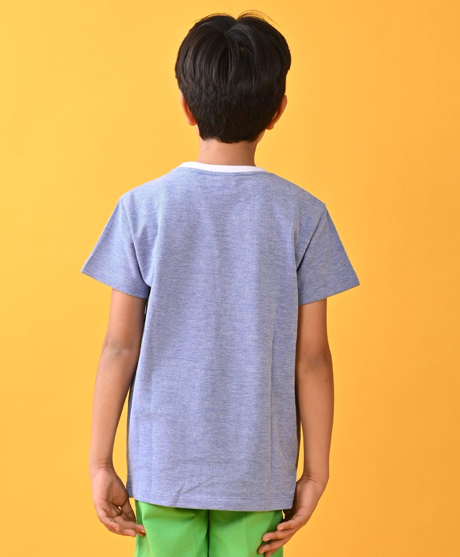 SKATE TIME BLUE SHORT SLEEVE BOYS T-SHIRT - BLUE - Image 5