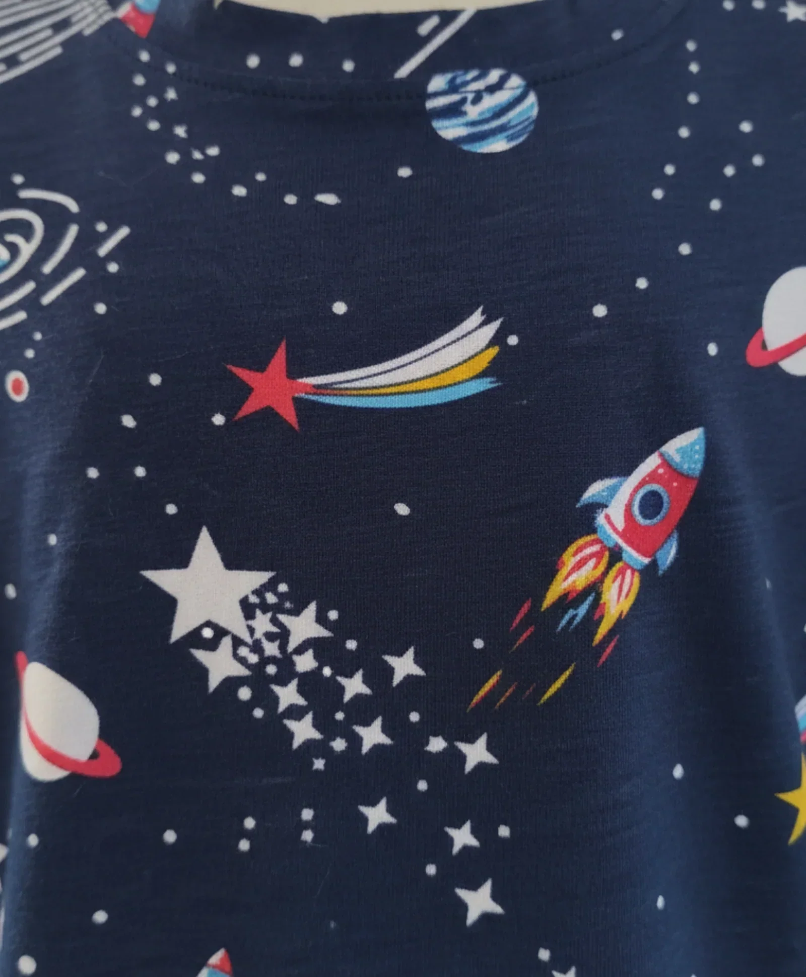 SOLAR DREAMS SHORT SLEEVE PYJAMA SET - BLUE - Image 4