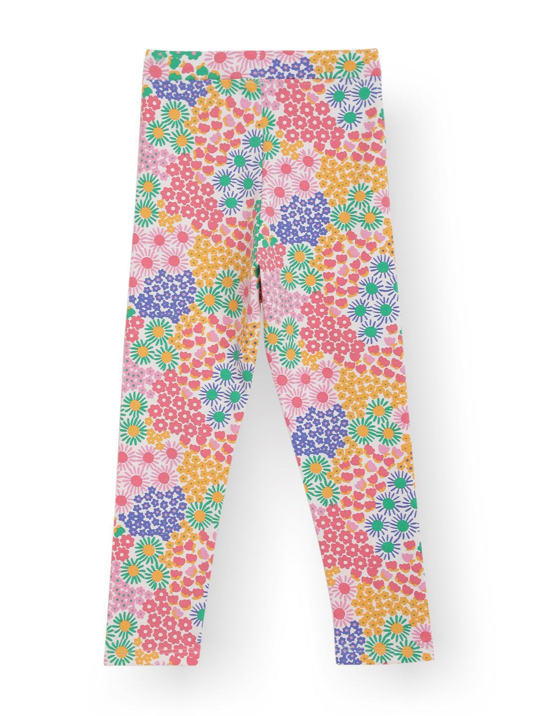 FLOWERS GIRLS LEGGING - PINK - Image 3