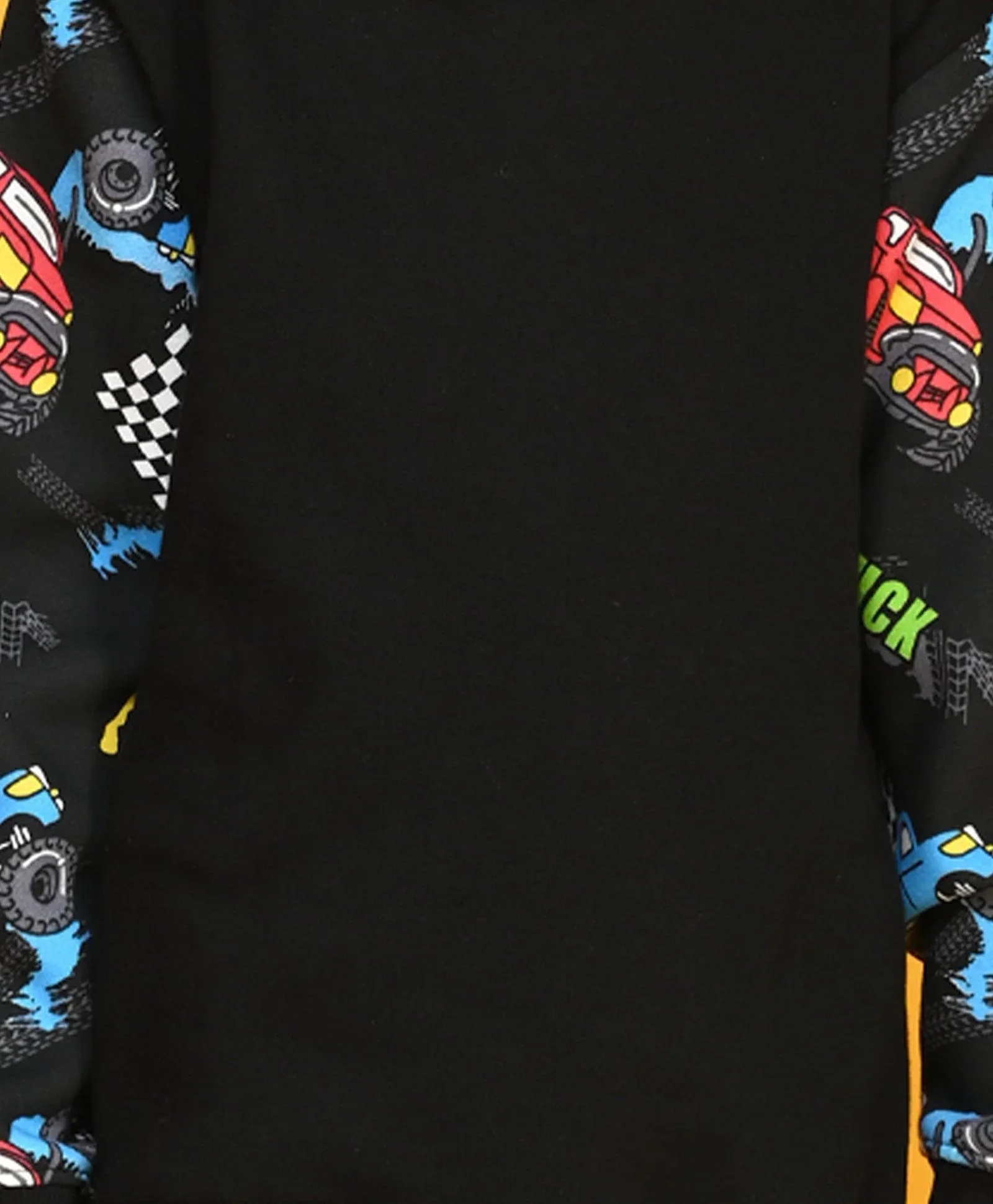 TRUCK BLACK COLOR BLOCK BOYS HOODIE JOGGER SET - BLACK - Image 5