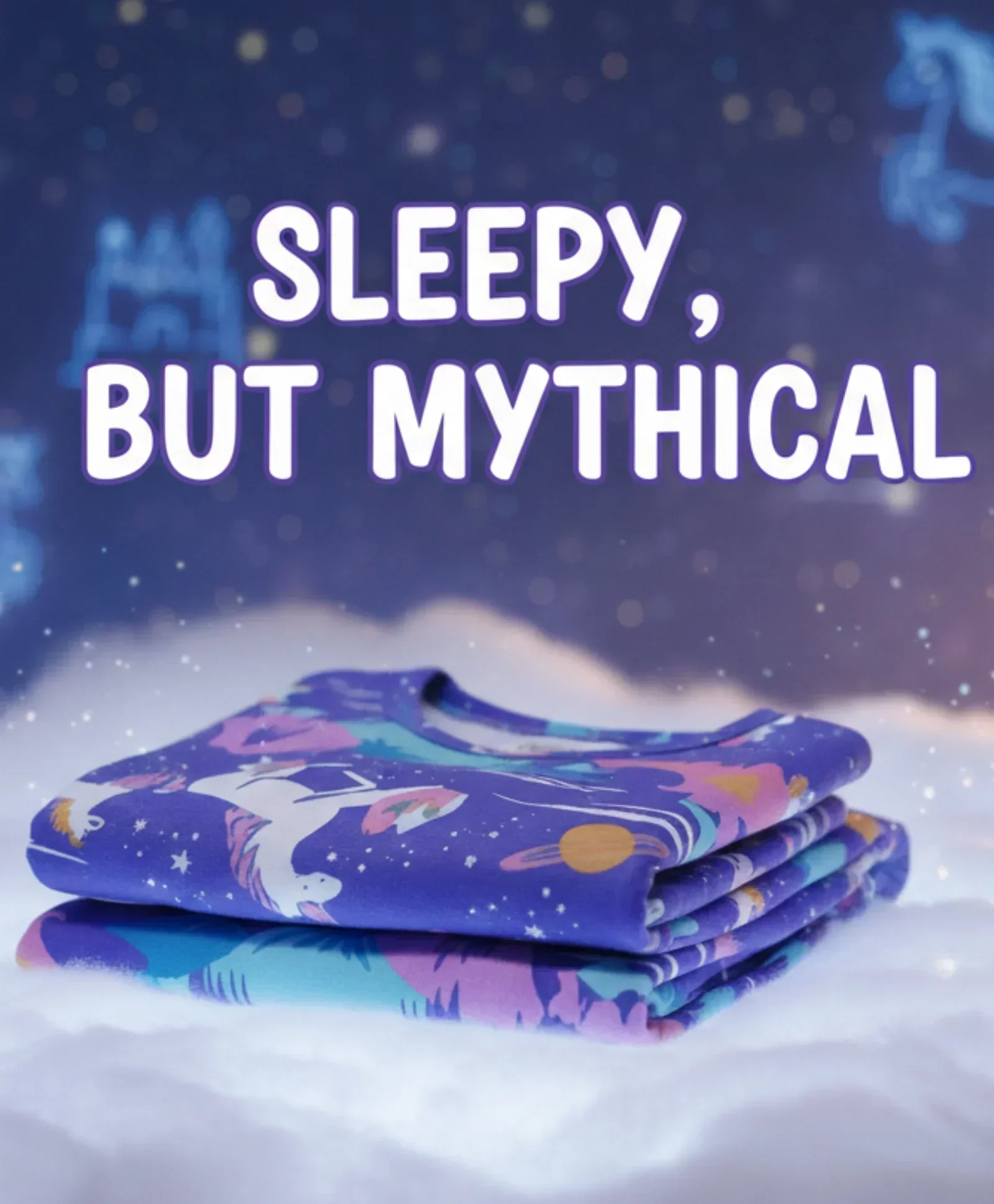 UNICORN PLANET LONG SLEEVES PYJAMA SET - PURPLE - Image 7