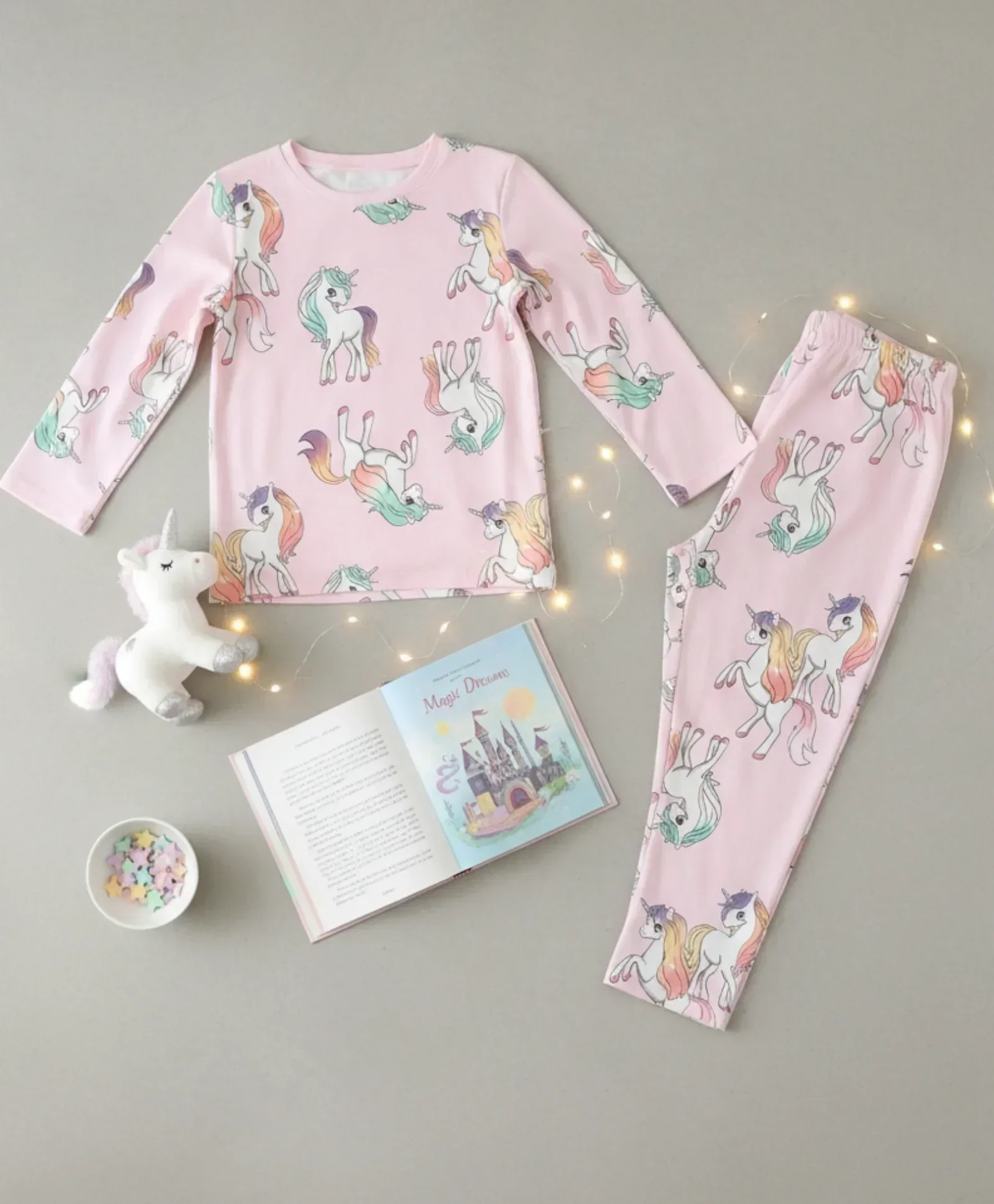 UNICORN STAR  LONG SLEEVE PYJAMA SET - PINK - Image 7