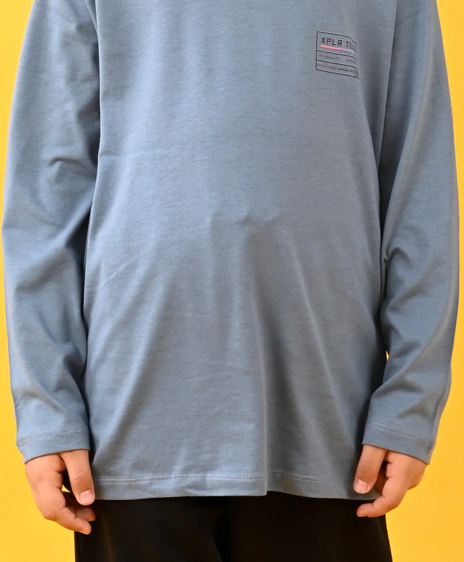 XPLR TECH GREY TSHIRT AND BLACK FLEECE JOGGER SET - GREY/BLACK - Image 4