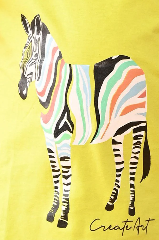 ZEBRA BLUE SUMMER SHORTS SET -LIME/BLUE - Image 4